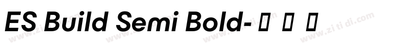 ES Build Semi Bold字体转换